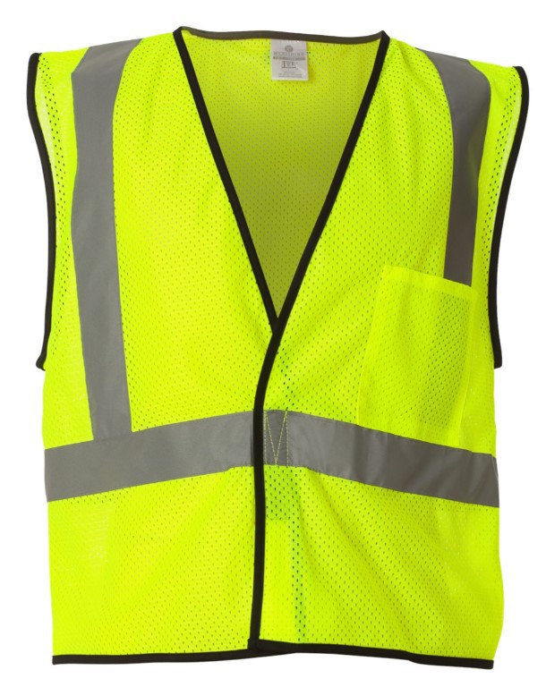 Colete econômico de malha com velcro e bolso único