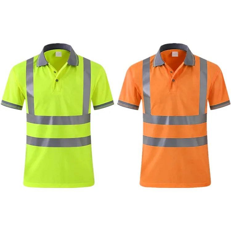 Camisa pólo de segurança reflexiva