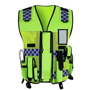 Colete de segurança policial reflexivo com visibilidade aprimorada