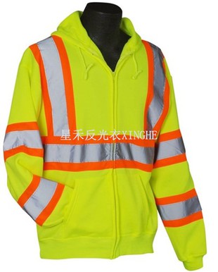 Moletom com capuz Hi Vis com listras contrastantes