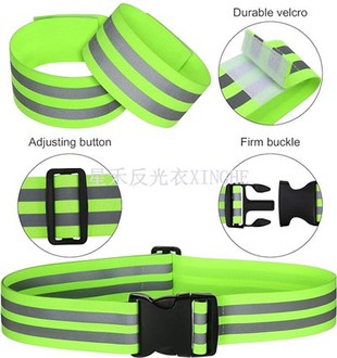 Correia reflexiva de segurança pt cinto reflexivo para braço, pulso, tornozelo, perna correndo ciclismo andando maratona