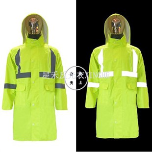 Macacão de capa de chuva reflexivo para saneamento de trânsito