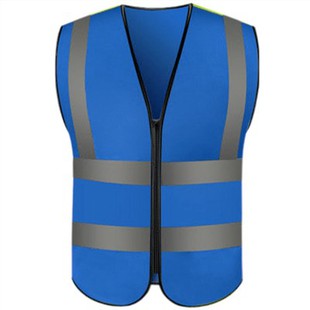 Coletes de segurança pública com zíper