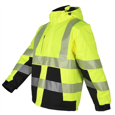 Jaqueta de segurança impermeável amarela Hi Vis