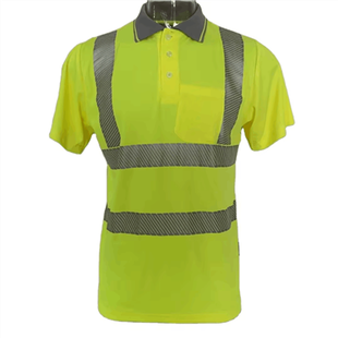 Camisa polo de trabalho reflexiva de segurança