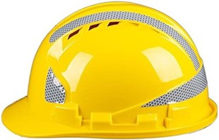 Capacete de segurança de construção amarelo ABS