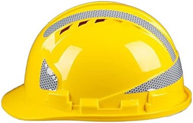 Capacete de segurança de construção amarelo ABS