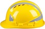 Capacete de segurança de construção amarelo ABS