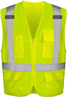 Colete de segurança amarelo fluorescente