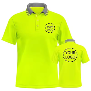 Camisa pólo reflexiva com logotipo